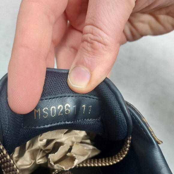 Louis Vuitton MENS Low Top Luxembourg LV Monogram Brown Sneaker - Picture 3 of 10